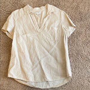 J. Crew Women's Light Tan Linen blend Shirt